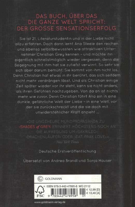 Rückseite: 9783442478958 | Fifty Shades of Grey - Geheimes Verlangen | Band 1 - Roman | E L James