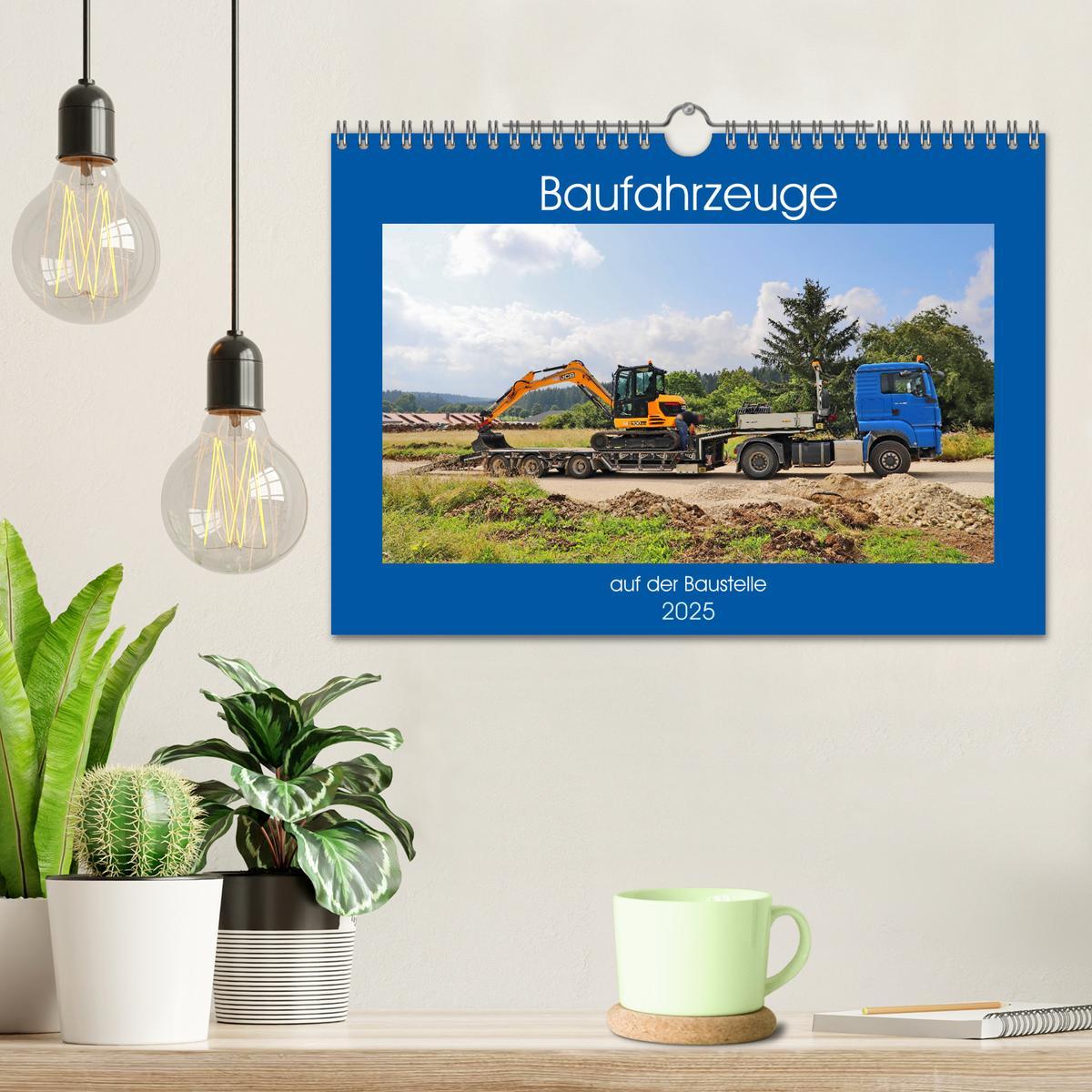 Bild: 9783435299270 | Baufahrzeuge auf der Baustelle (Wandkalender 2025 DIN A4 quer),...