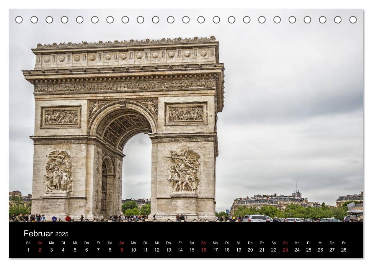 Bild: 9783435775859 | Paris (Tischkalender 2025 DIN A5 quer), CALVENDO Monatskalender | 2025