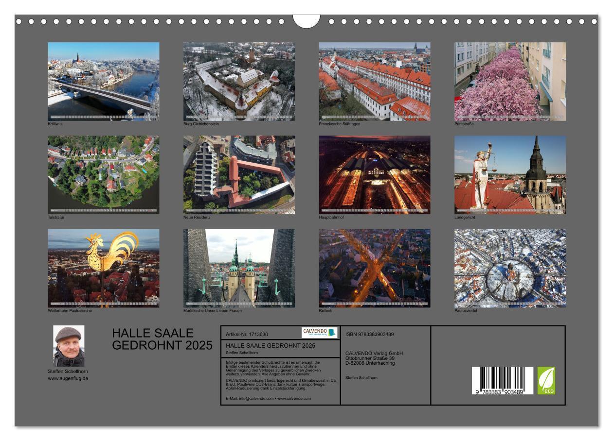 Bild: 9783383903489 | HALLE SAALE GEDROHNT 2025 (Wandkalender 2025 DIN A3 quer), CALVENDO...