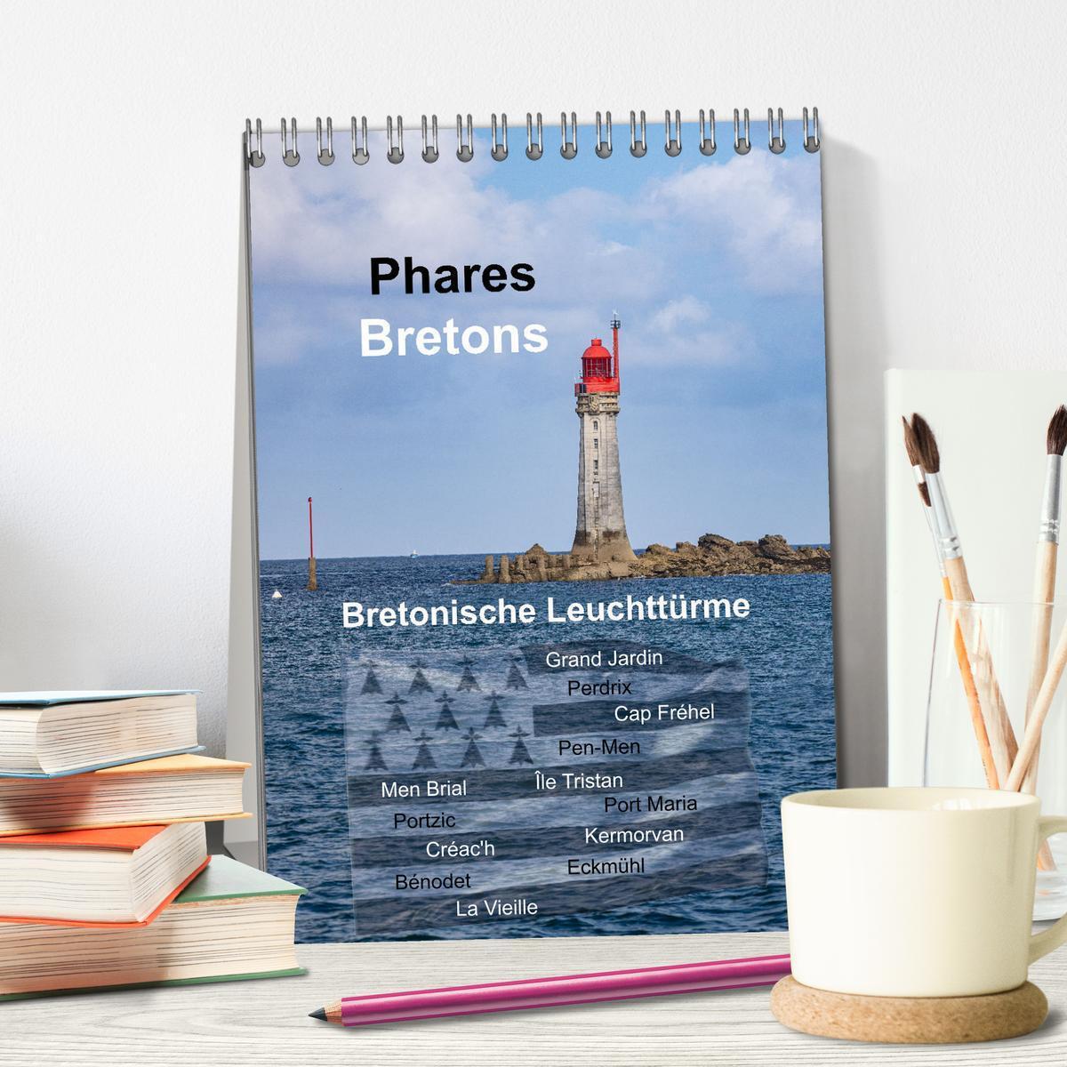 Bild: 9783457201343 | Phares Bretons Bretonische Leuchttürme (Tischkalender 2025 DIN A5...