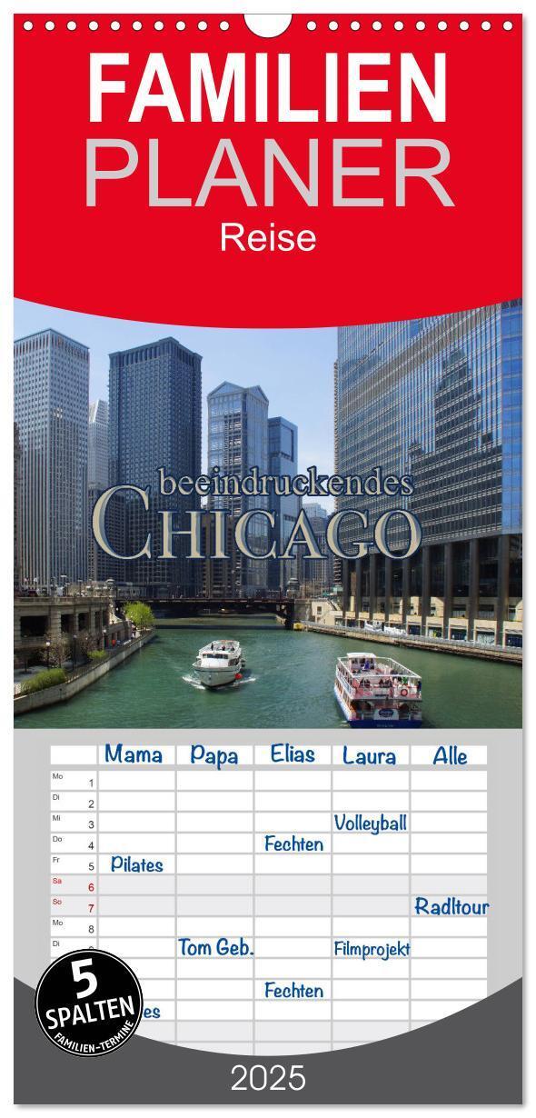 Cover: 9783457108680 | Familienplaner 2025 - beeindruckendes Chicago mit 5 Spalten...