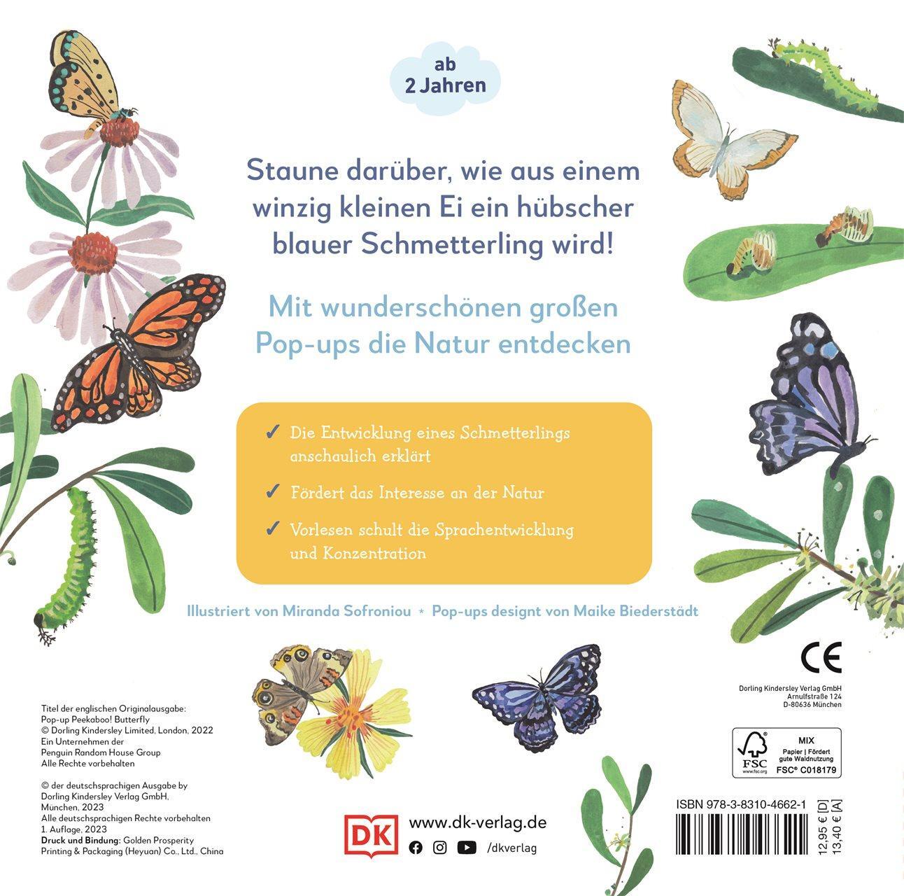 Rückseite: 9783831046621 | Mein Pop-up-Buch zum Staunen. Wo kommst du her, kleiner Schmetterling?