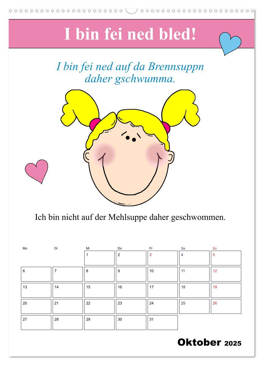 Bild: 9783457038918 | So a Schmarrn! Bairische Mundart (Wandkalender 2025 DIN A2 hoch),...