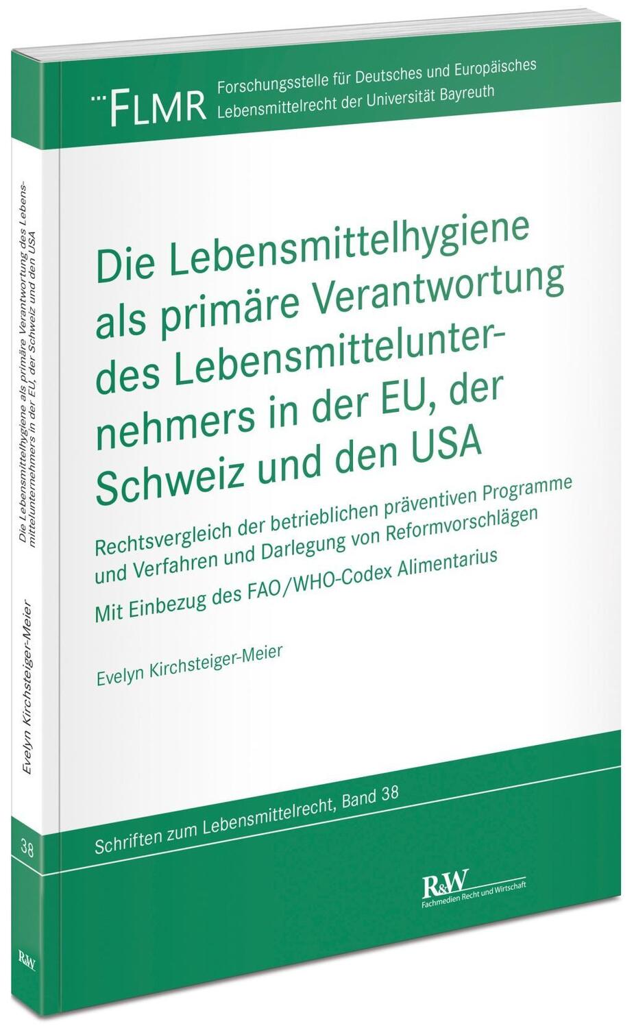 Cover: 9783800500208 | Die Lebensmittelhygiene als primäre Verantwortung des...