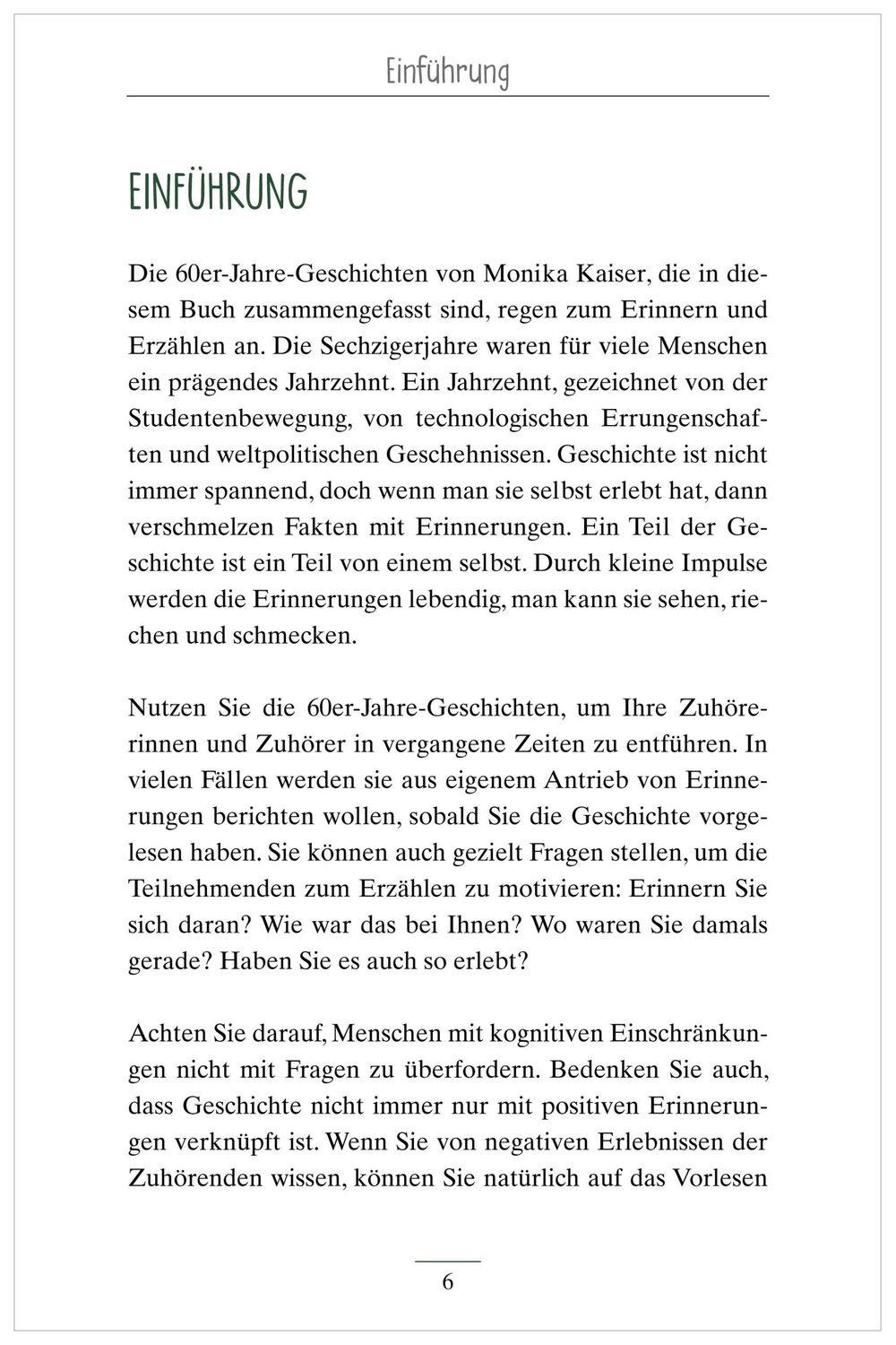 Bild: 9783948106232 | 60er-Jahre Geschichten für Senioren | Monika Kaiser | Taschenbuch