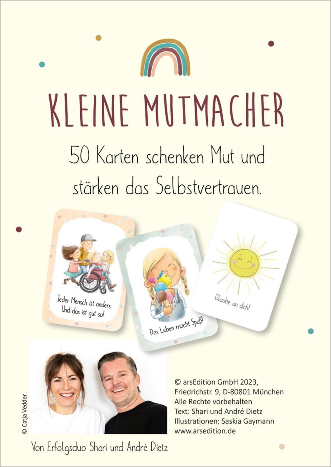 Rückseite: 9783845856339 | Mutmachkarten | Shari und André Dietz | Taschenbuch | 50 S. | Deutsch