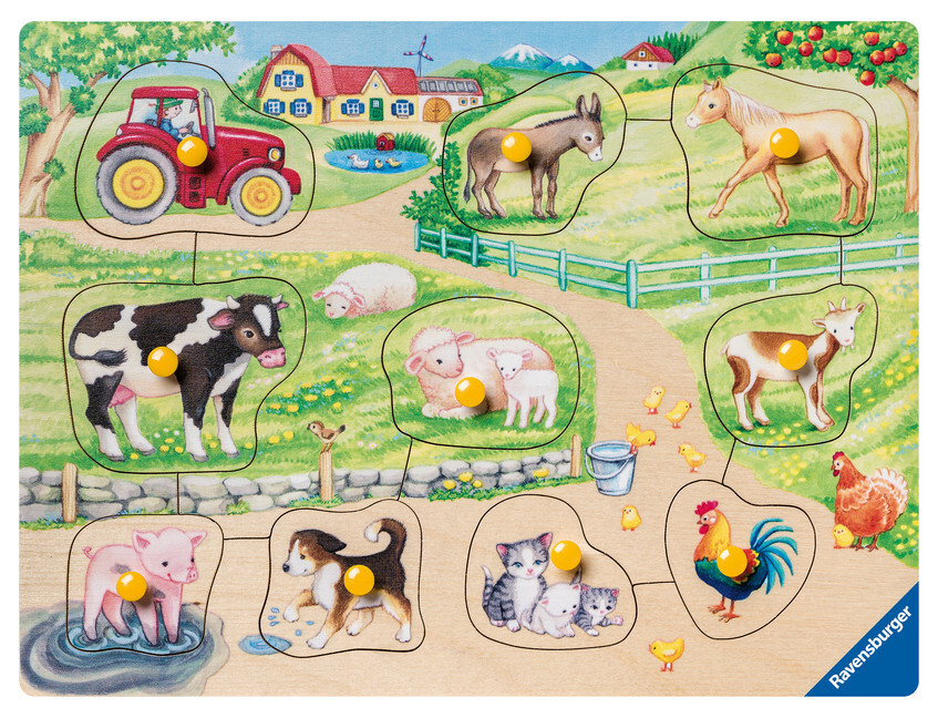 Bild: 4005556036899 | Ravensburger Kinderpuzzle - 03689 Morgens auf dem Bauernhof - my...