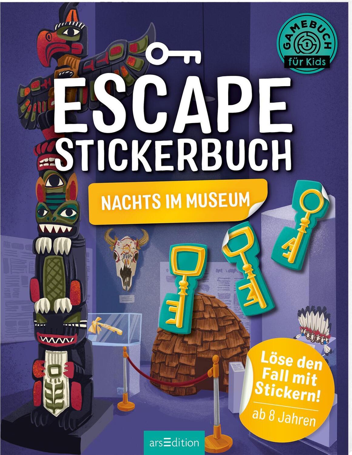 Cover: 9783845842295 | Escape-Stickerbuch - Nachts im Museum | Löse den Fall mit Stickern!