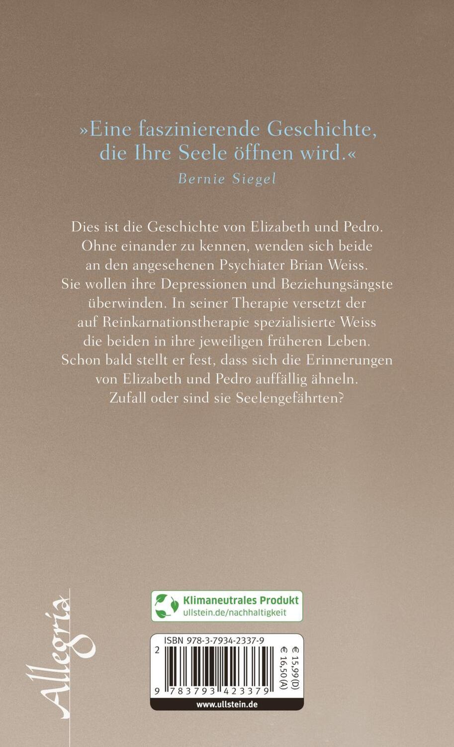 Rückseite: 9783793423379 | Die Liebe kennt keine Zeit | Brian L. Weiss | Buch | 288 S. | Deutsch