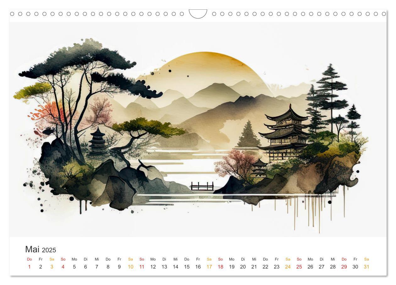 Bild: 9783457243800 | Japan - Aquarell Kunst und Tradition (Wandkalender 2025 DIN A3...