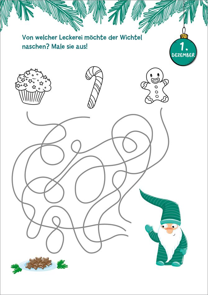 Bild: 9783788647001 | 24 x rätseln und dann ist Weihnachten! | Nadja Schwendemann | Buch