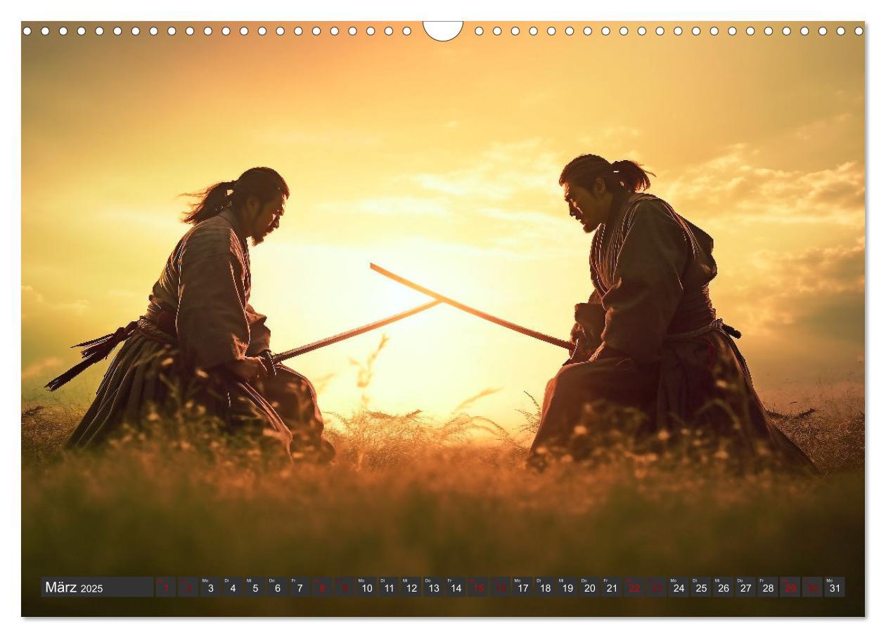 Bild: 9783383898266 | Samurai - ein Leben in Meditation (Wandkalender 2025 DIN A3 quer),...