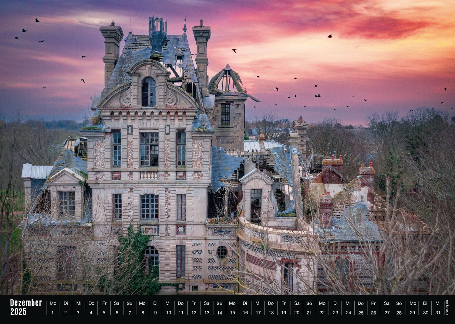 Bild: 9501672887582 | Lost 2025 - Kalender Urbexery Abandoned Places A3 Calendar | Gebauer