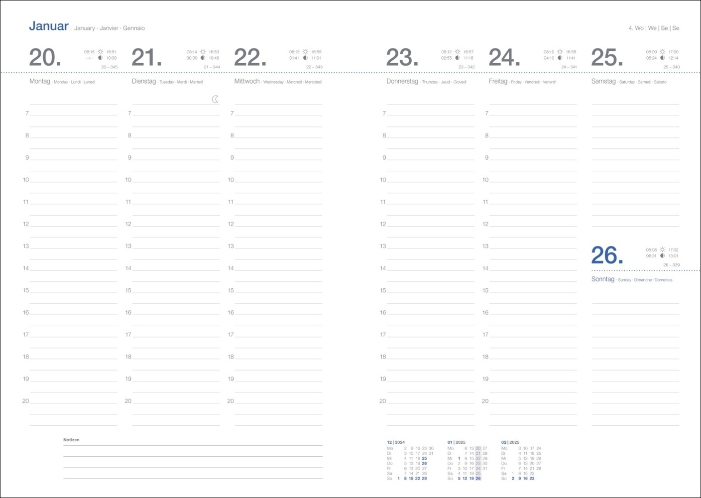 Bild: 9783756407590 | Wochen-Cheftimer A5, Alu silber 2025 | Kalender | Spiralbindung | 2025