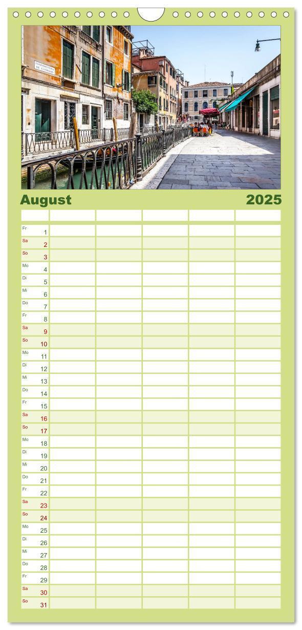 Bild: 9783457120248 | Familienplaner 2025 - Venedig mit 5 Spalten (Wandkalender, 21 x 45...