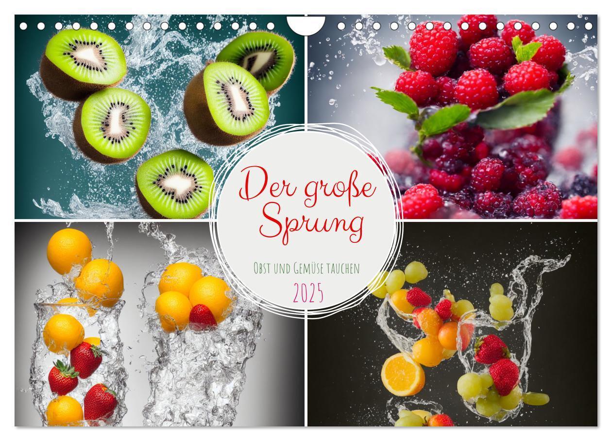 Cover: 9783435014309 | Der große Sprung - Obst und Gemüse tauchen (Wandkalender 2025 DIN...