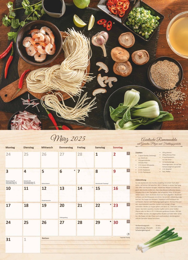 Bild: 4251732344610 | Culinaria - Der große Küchenkalender 2025 - Bildkalender 42x29 cm...