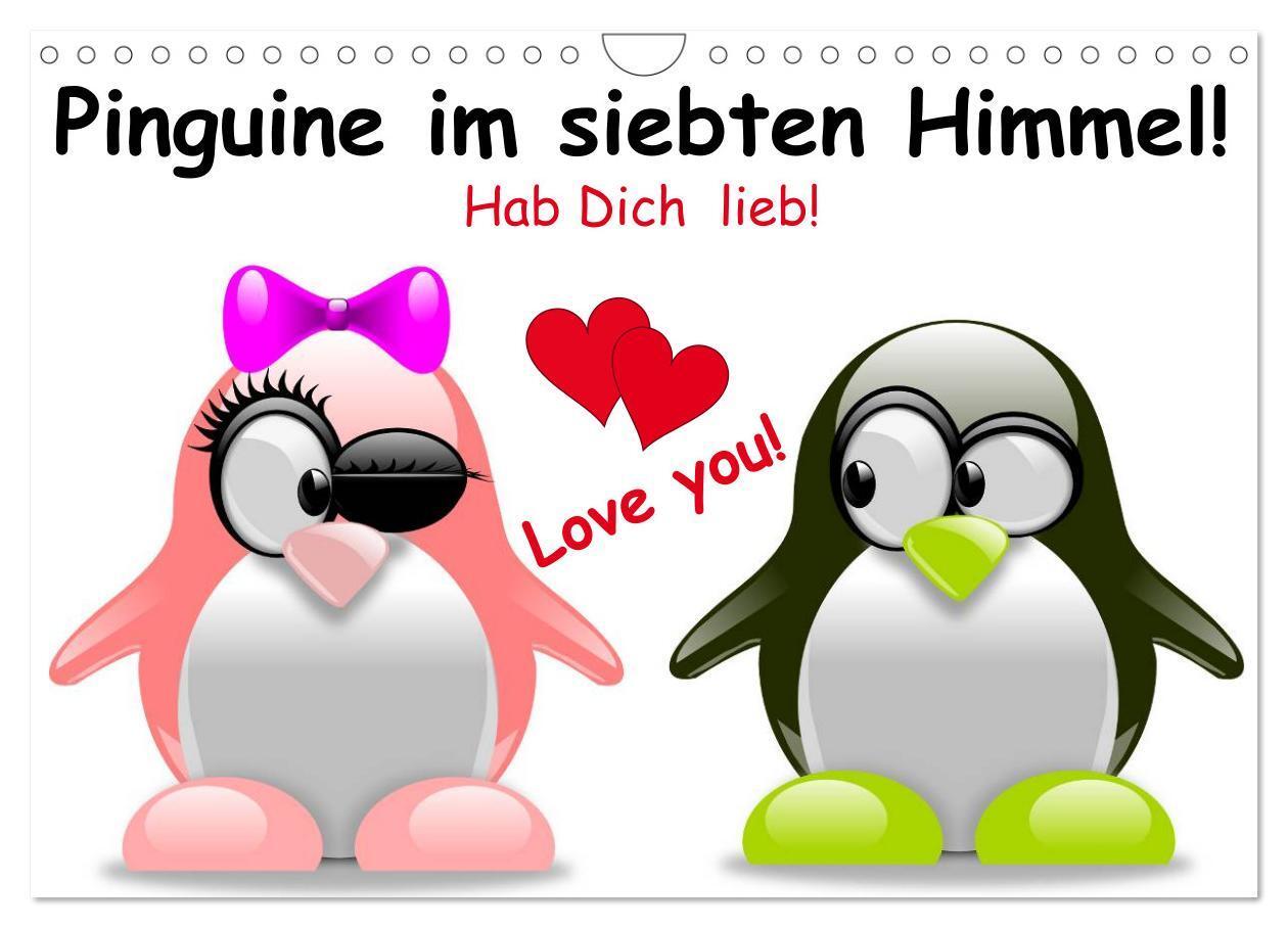 Cover: 9783435736072 | Pinguine im siebten Himmel! (Wandkalender 2025 DIN A4 quer),...