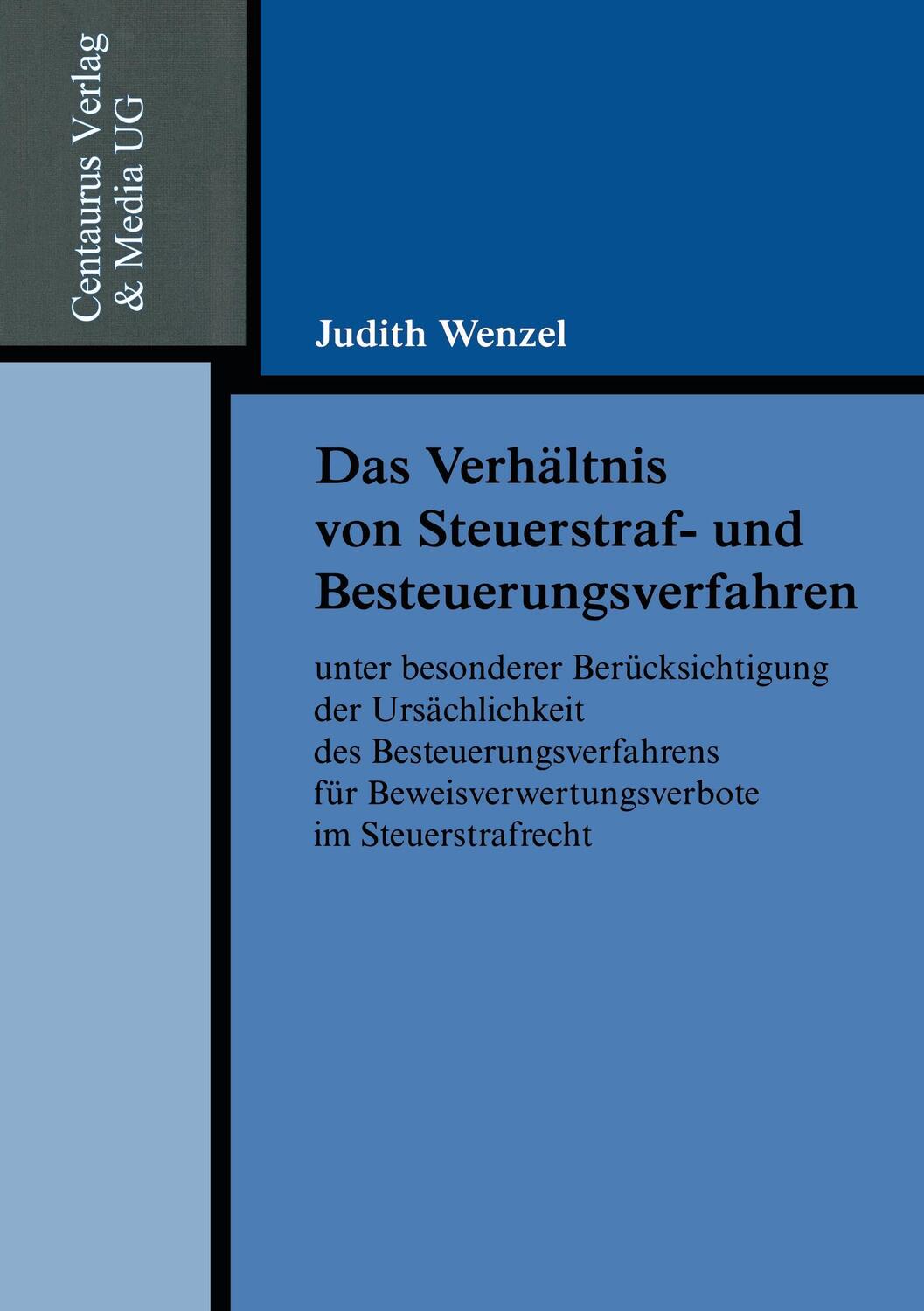 Cover: 9783825504540 | Das Verhältnis von Steuerstraf- und Besteuerungsverfahren unter...