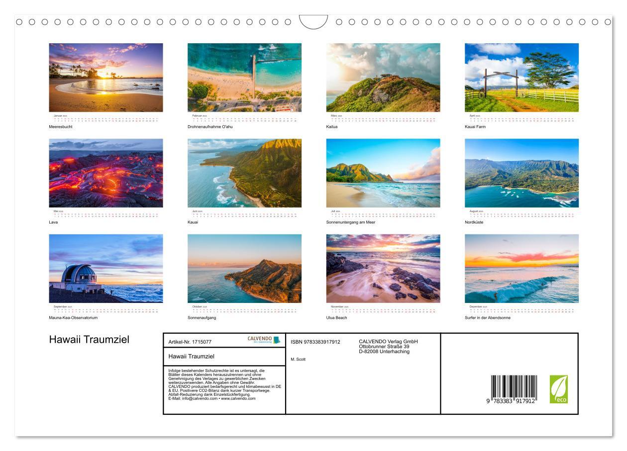 Bild: 9783383917912 | Hawaii Traumziel (Wandkalender 2025 DIN A3 quer), CALVENDO...