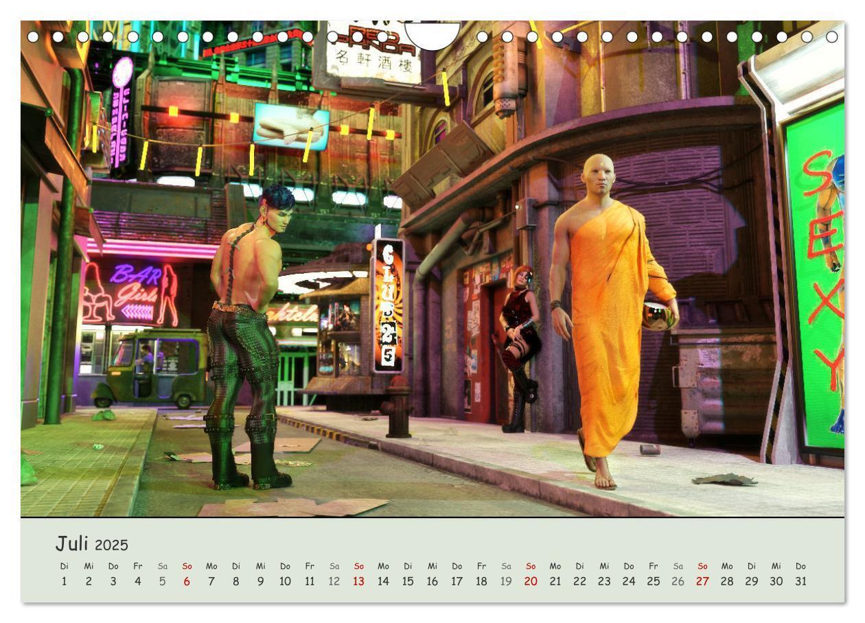 Bild: 9783435055371 | Science Fiction Cyberpunk (Wandkalender 2025 DIN A4 quer), CALVENDO...