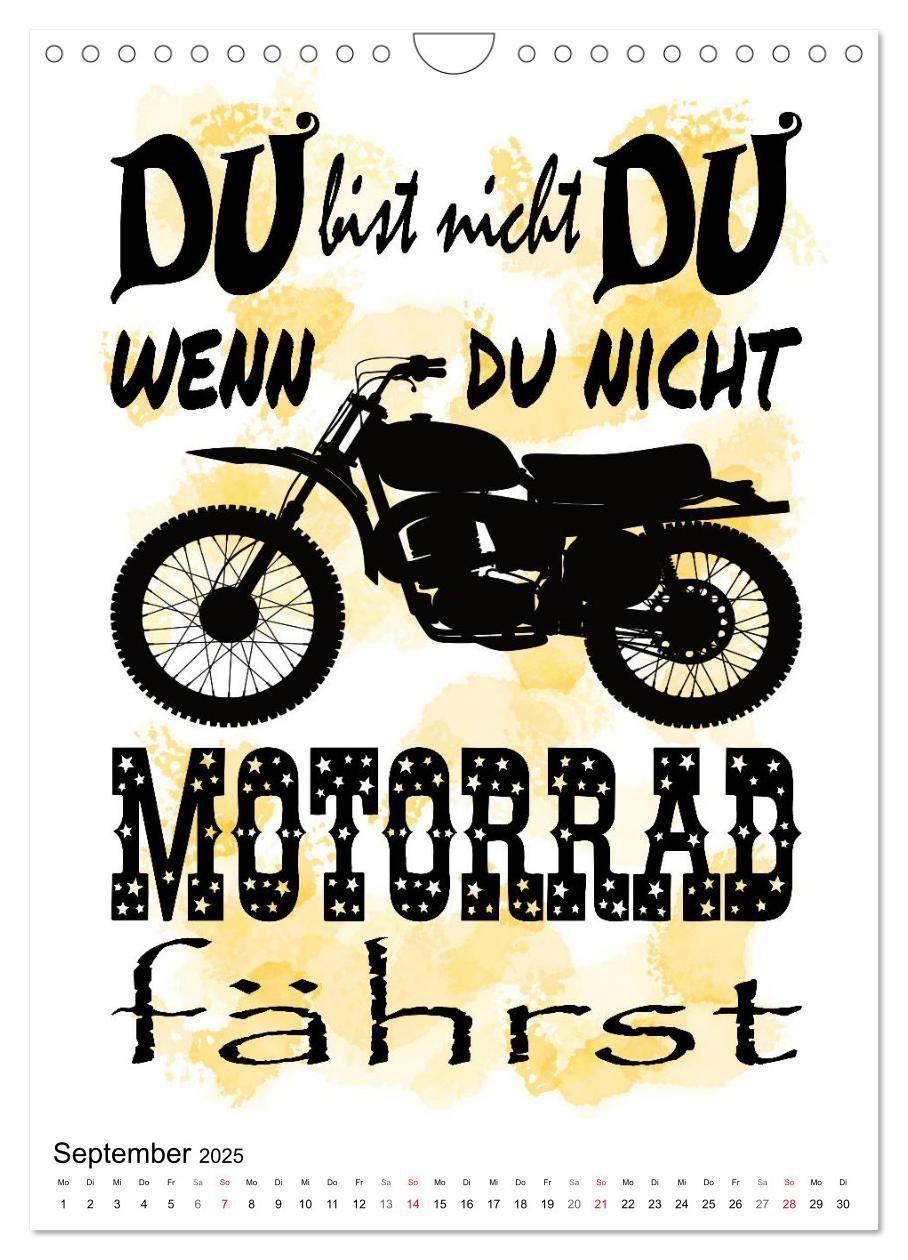 Bild: 9783435940776 | Biker-Sprüche (Wandkalender 2025 DIN A4 hoch), CALVENDO Monatskalender