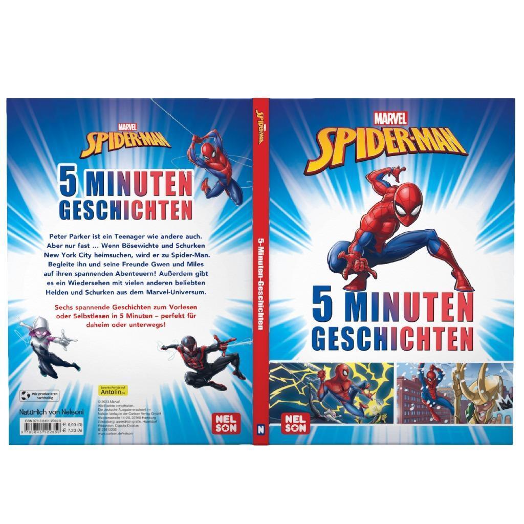 Bild: 9783845122359 | Spider-Man: 5-Minuten-Geschichten | Vorlesespaß auf 80 Seiten | Buch