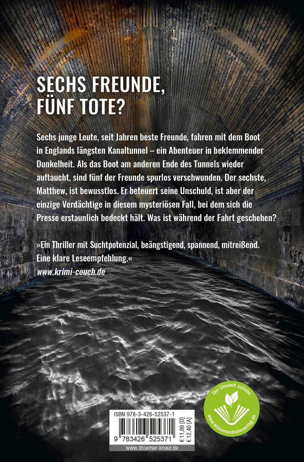 Rückseite: 9783426525371 | Der Tunnel - Nur einer kommt zurück | Thriller | Chris McGeorge | Buch