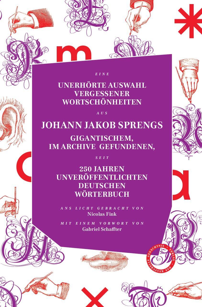 Cover: 9783946990475 | UNERHÖRTE AUSWAHL VERGESSENER WORTSCHÖNHEITEN AUS JOHANN JAKOB...