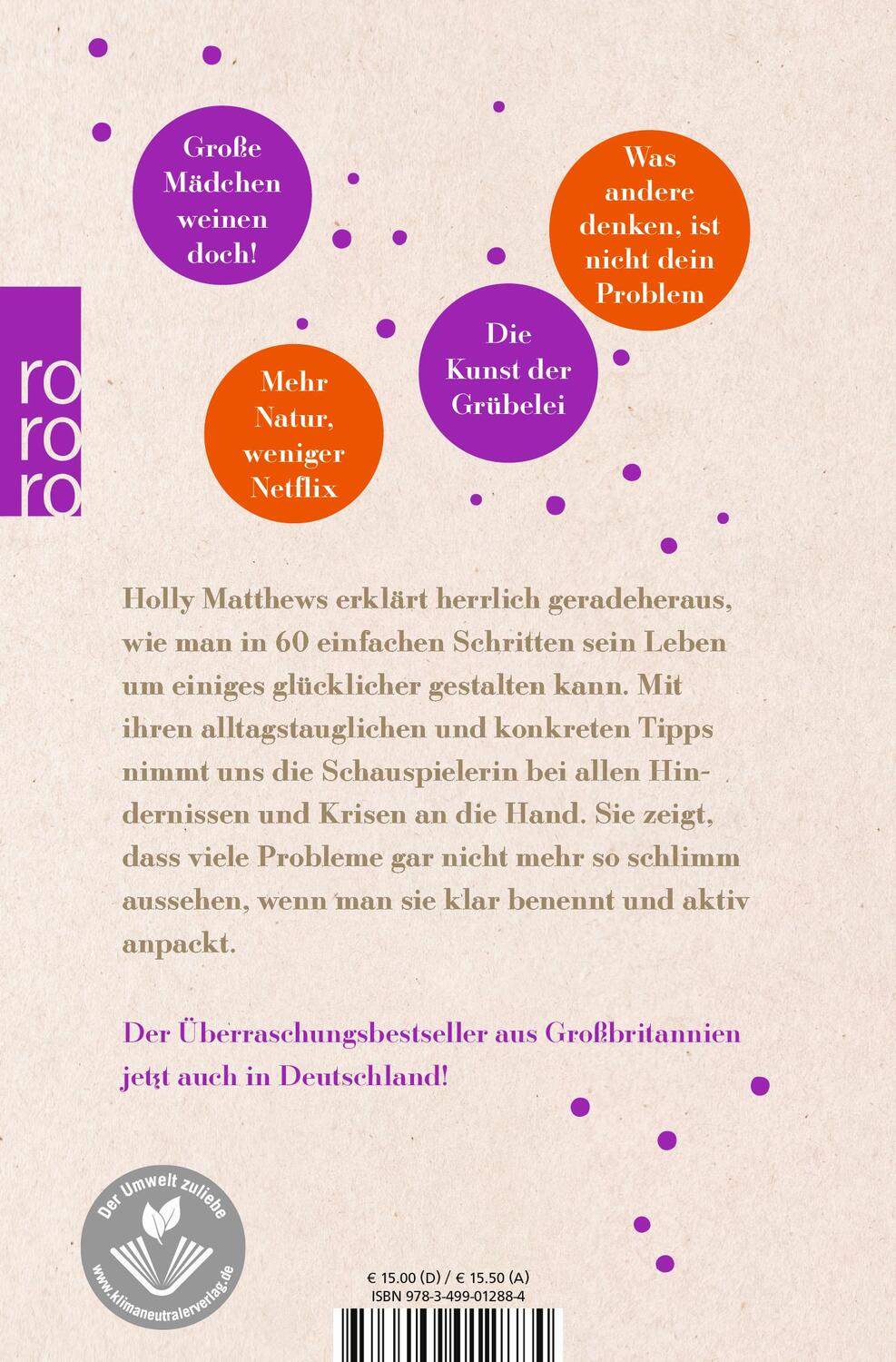 Rückseite: 9783499012884 | Hinfallen ist auch ein Weg nach vorne | Holly Matthews | Taschenbuch