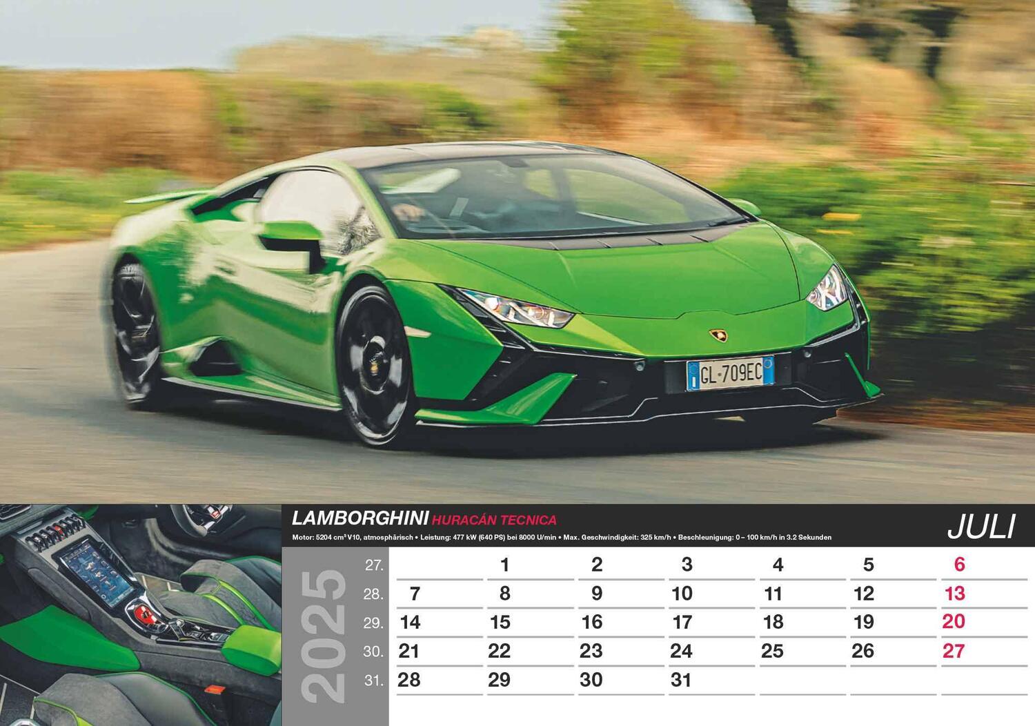 Bild: 4251732344115 | Fast Cars 2025 - Bildkalender 48,5x34 cm - mit vielen...