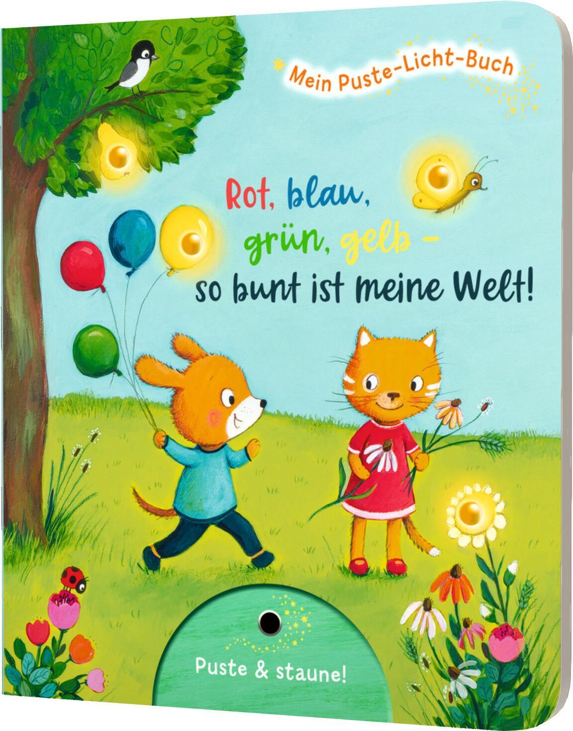 Cover: 9783480238354 | Mein Puste-Licht-Buch: Rot, blau, grün, gelb - so bunt ist meine Welt!