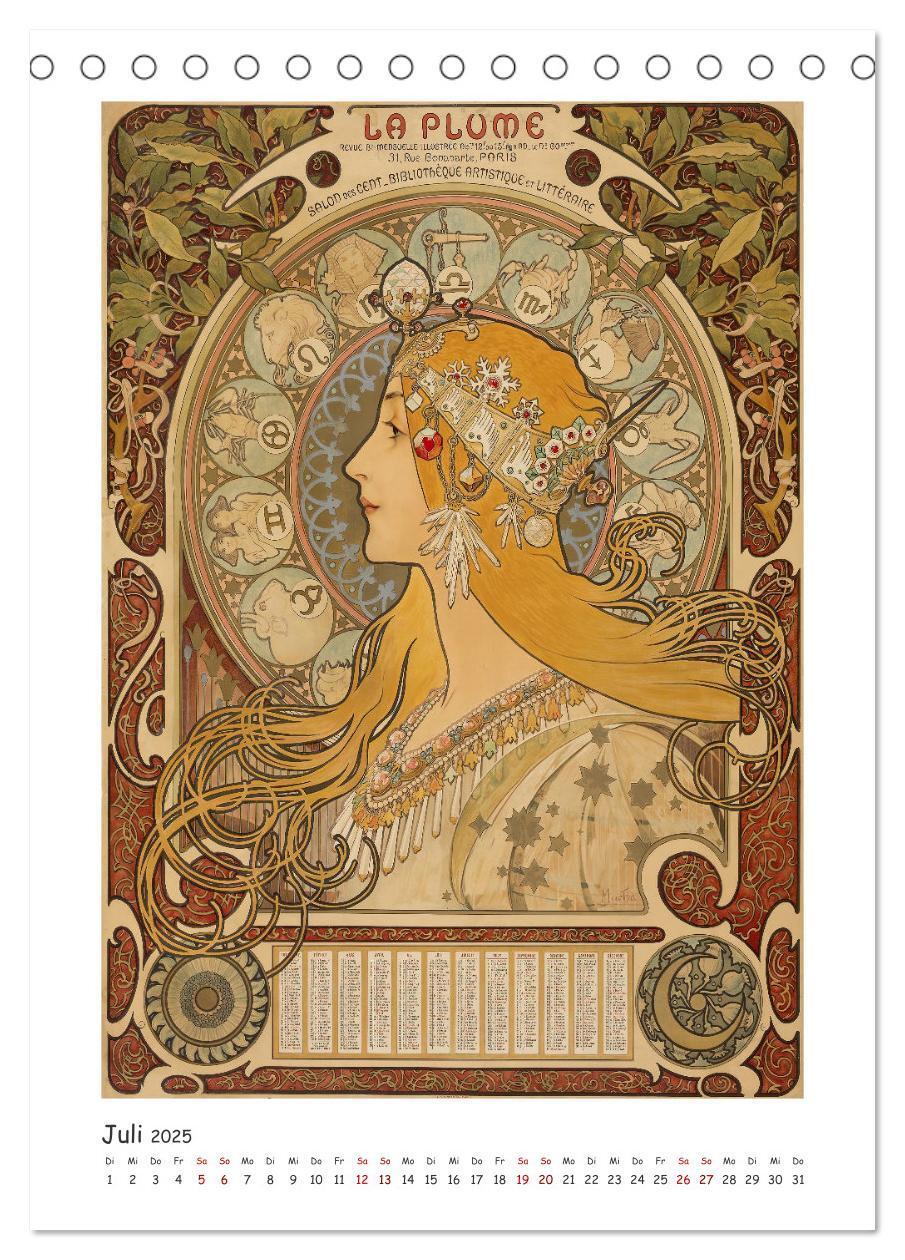 Bild: 9783435865628 | Alfons Mucha - Eine Hommage in zwölf Monaten (Tischkalender 2025...