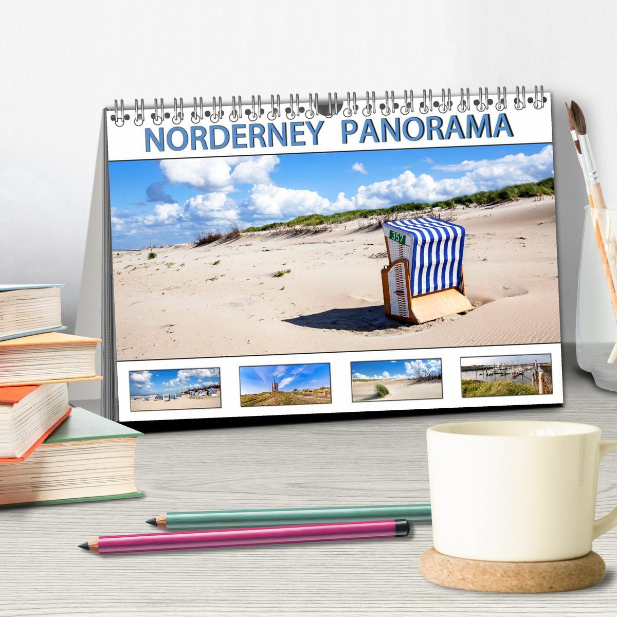 Bild: 9783435246656 | NORDERNEY PANORAMA (Tischkalender 2025 DIN A5 quer), CALVENDO...