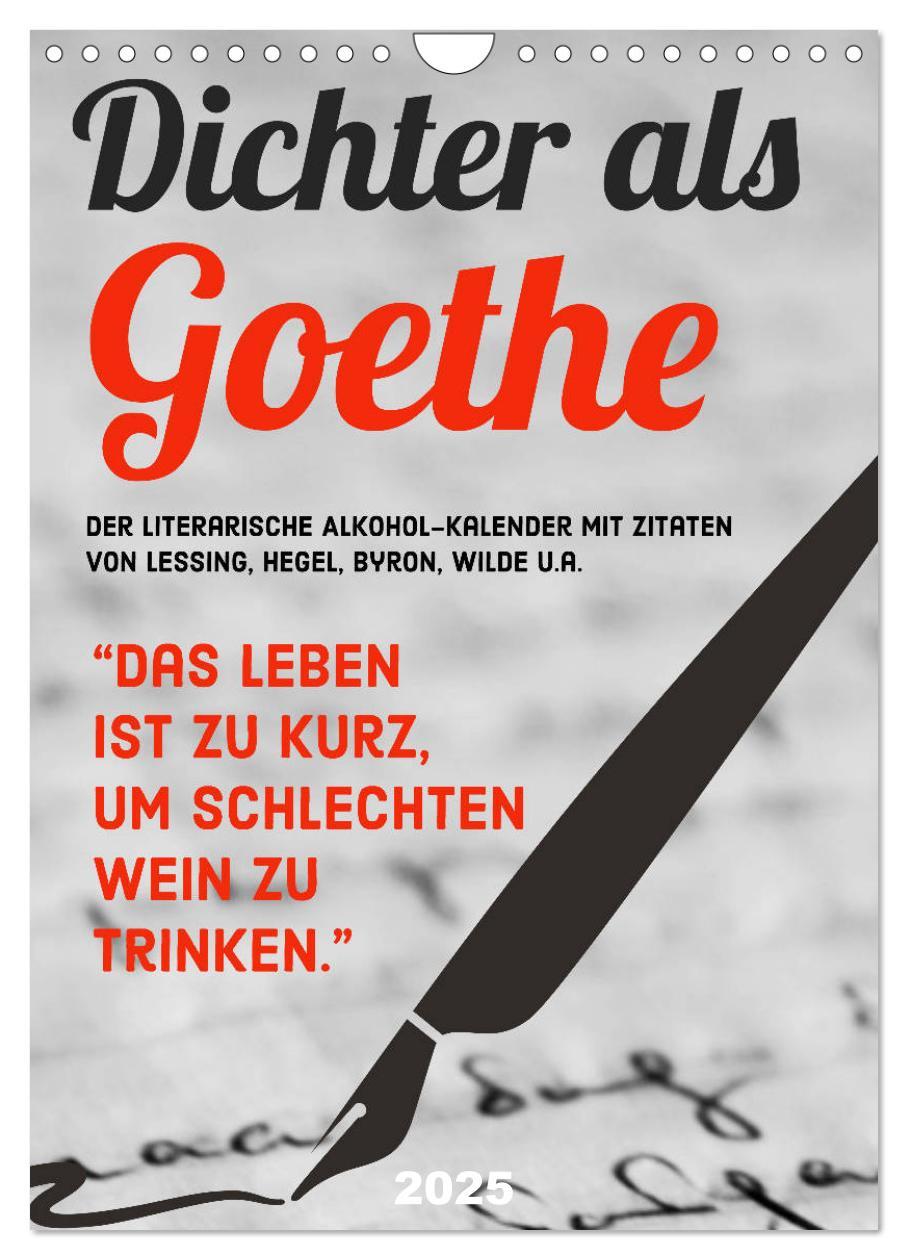 Cover: 9783435948307 | Dichter als Goethe - Der literarische Alkohol-Kalender...