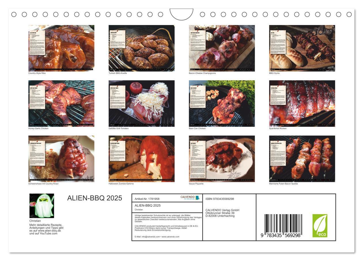 Bild: 9783435569298 | ALIEN-BBQ 2025 (Wandkalender 2025 DIN A4 quer), CALVENDO...