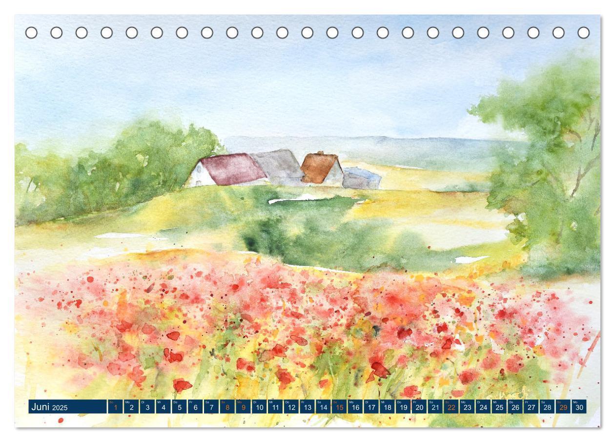 Bild: 9783435074082 | Rügen Impressionen in Aquarell (Tischkalender 2025 DIN A5 quer),...