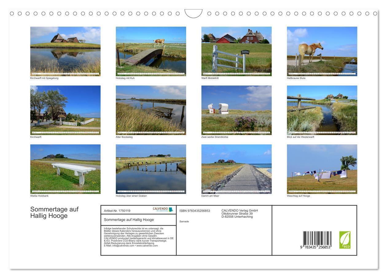 Bild: 9783435256853 | Sommertage auf Hallig Hooge (Wandkalender 2025 DIN A3 quer),...