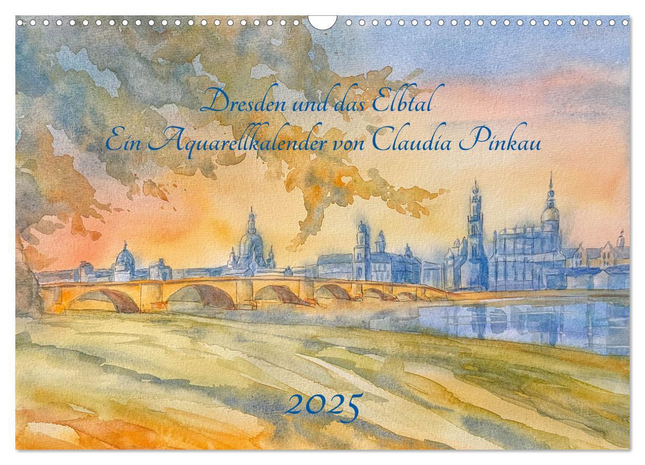 Cover: 9783457224731 | Dresden und das Elbtal - Ein Aquarellkalender von Claudia Pinkau...