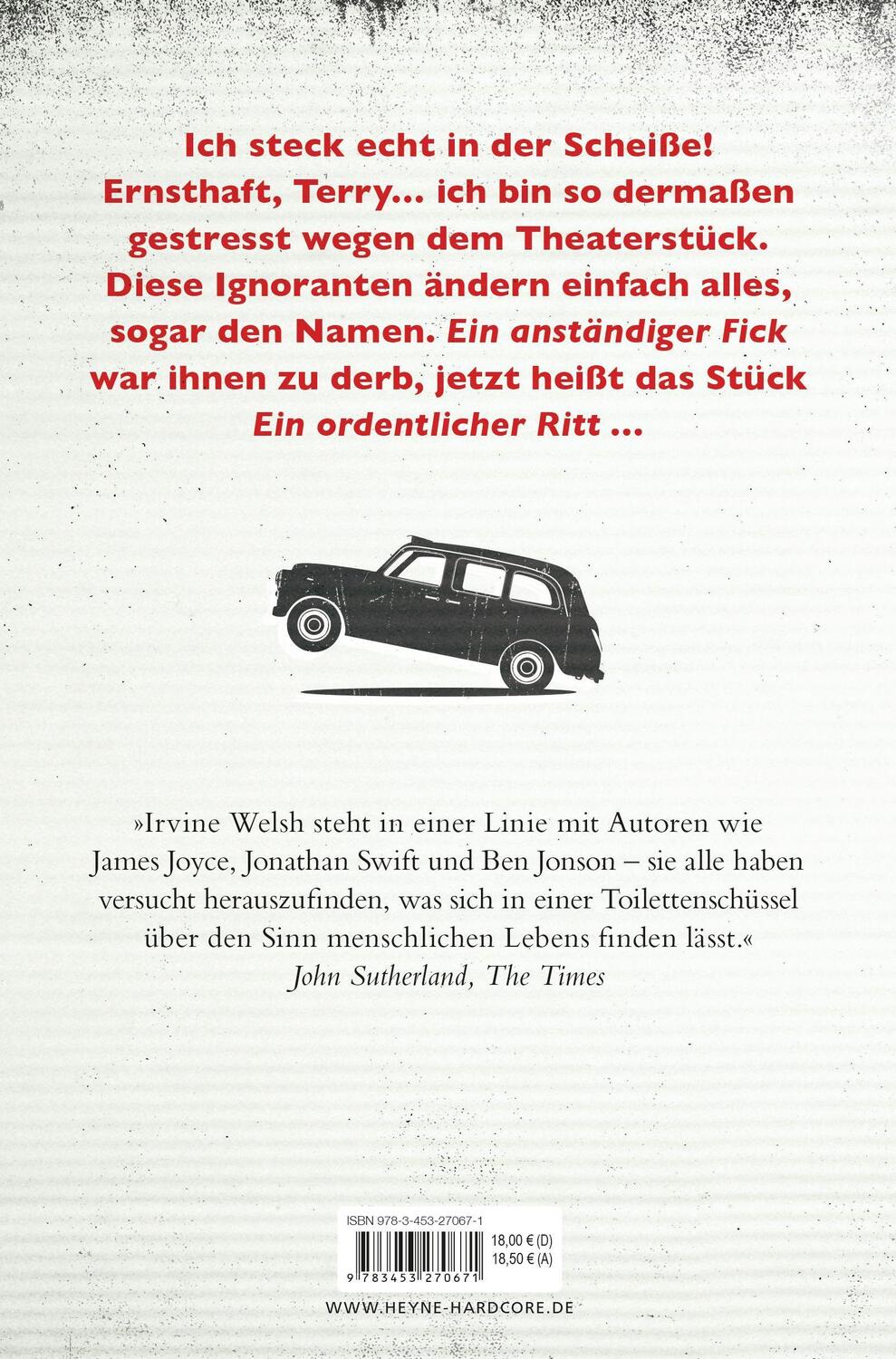 Bild: 9783453270671 | Ein ordentlicher Ritt | Irvine Welsh | Taschenbuch | Deutsch | 2016