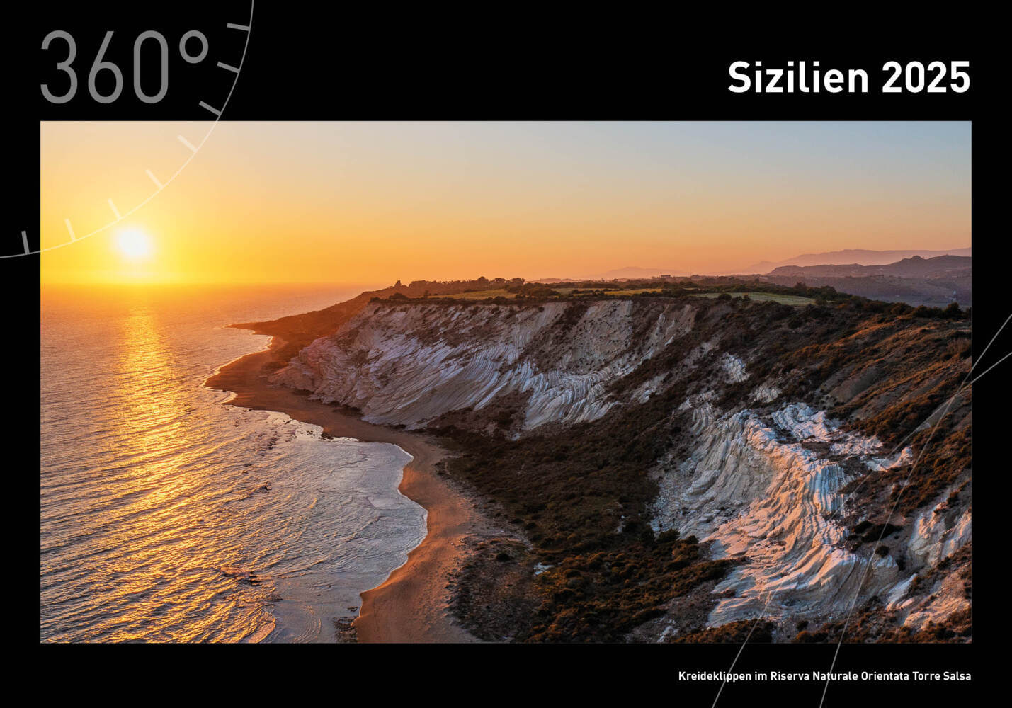 Cover: 9783968555409 | 360° Sizilien Premiumkalender 2025 | Sonja Jordan | Kalender | 13 S.