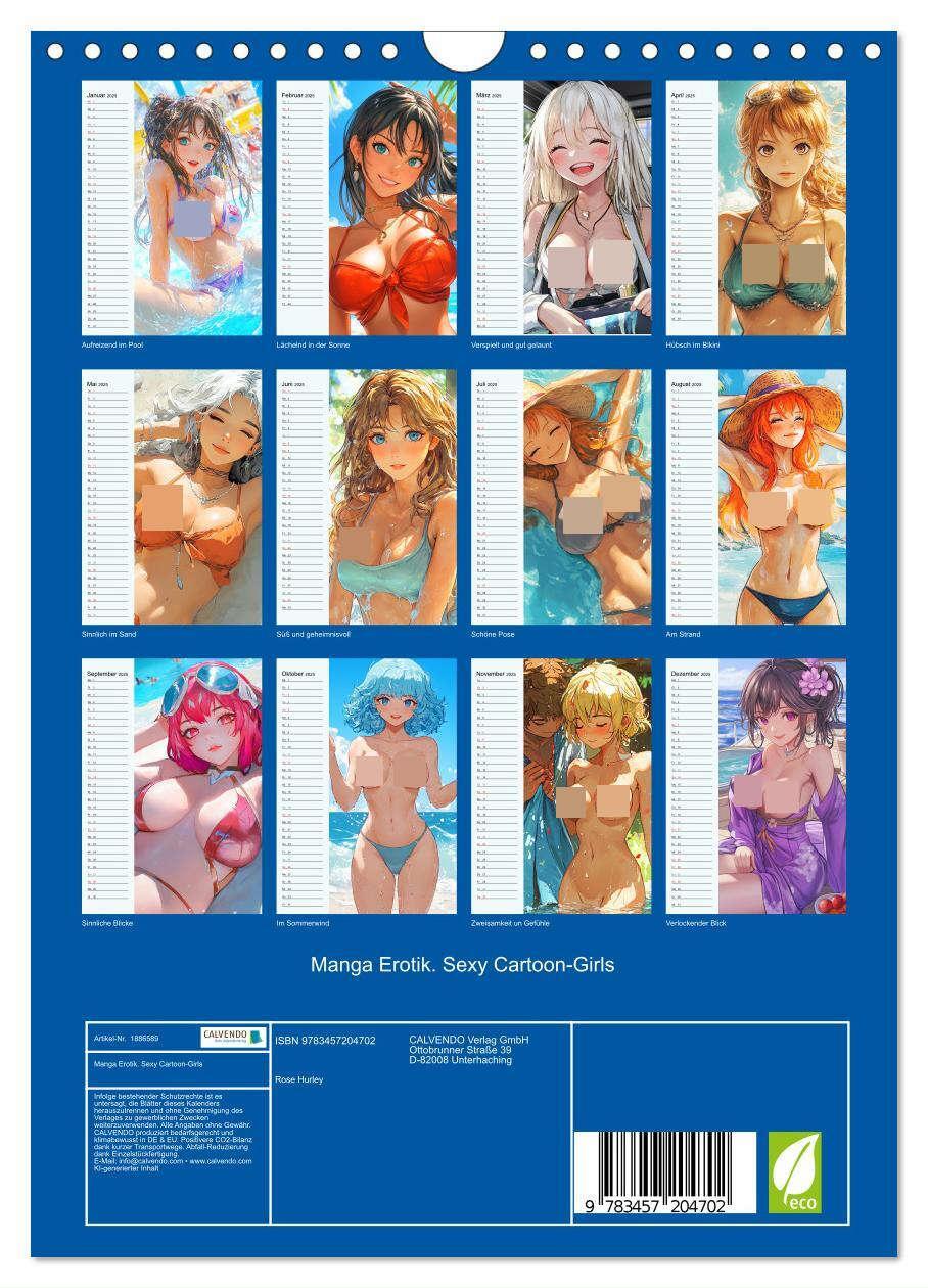 Bild: 9783457204702 | Manga Erotik. Sexy Cartoon-Girls (Wandkalender 2025 DIN A4 hoch),...