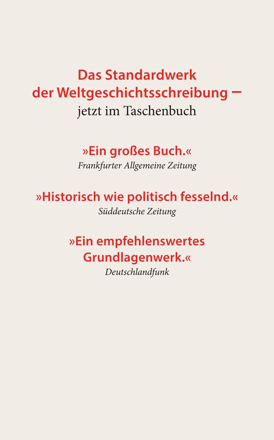 Rückseite: 9783518473849 | Die Ordnung der Welt | Das Standardwerk der Weltgeschichtsschreibung