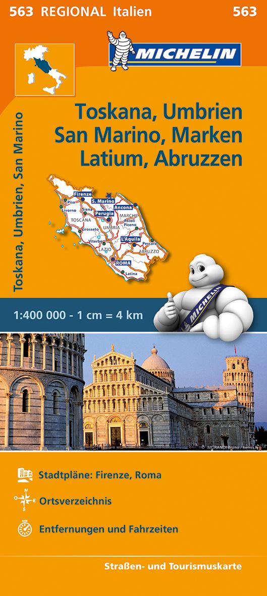 Cover: 9782067228474 | Michelin Toskana, Umbrien, San Marino, Marken, Latium, Abruzzen....