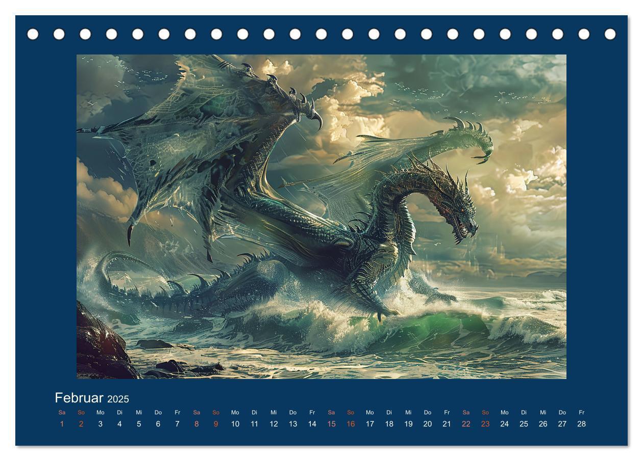 Bild: 9783383821455 | Drachenkrieger (Tischkalender 2025 DIN A5 quer), CALVENDO...