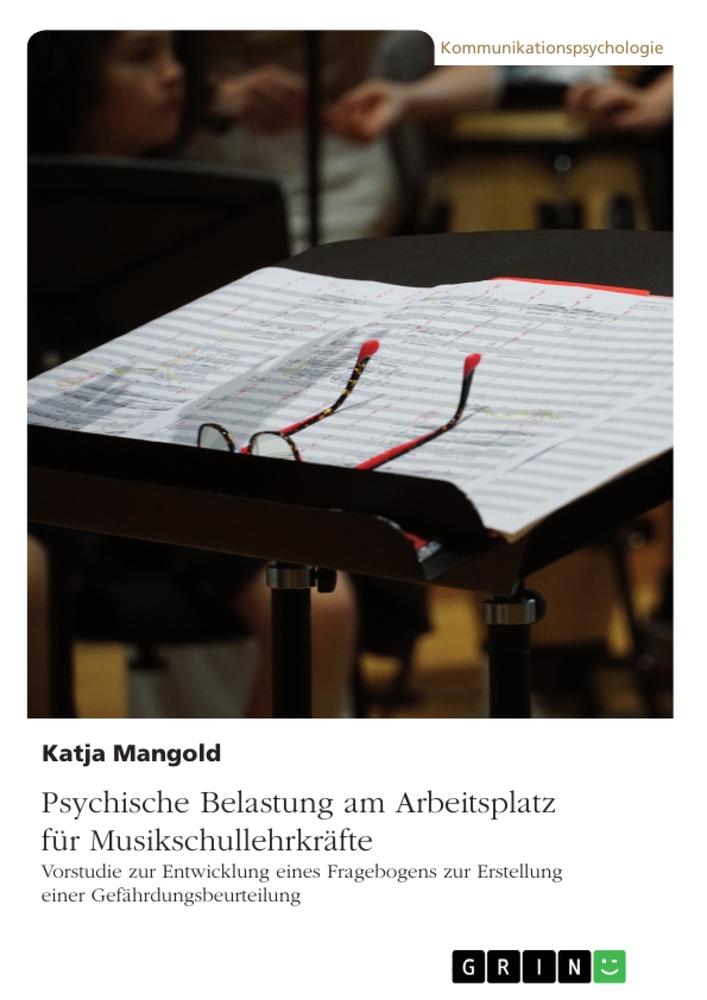 Cover: 9783389085011 | Psychische Belastung am Arbeitsplatz für Musikschullehrkräfte | Buch