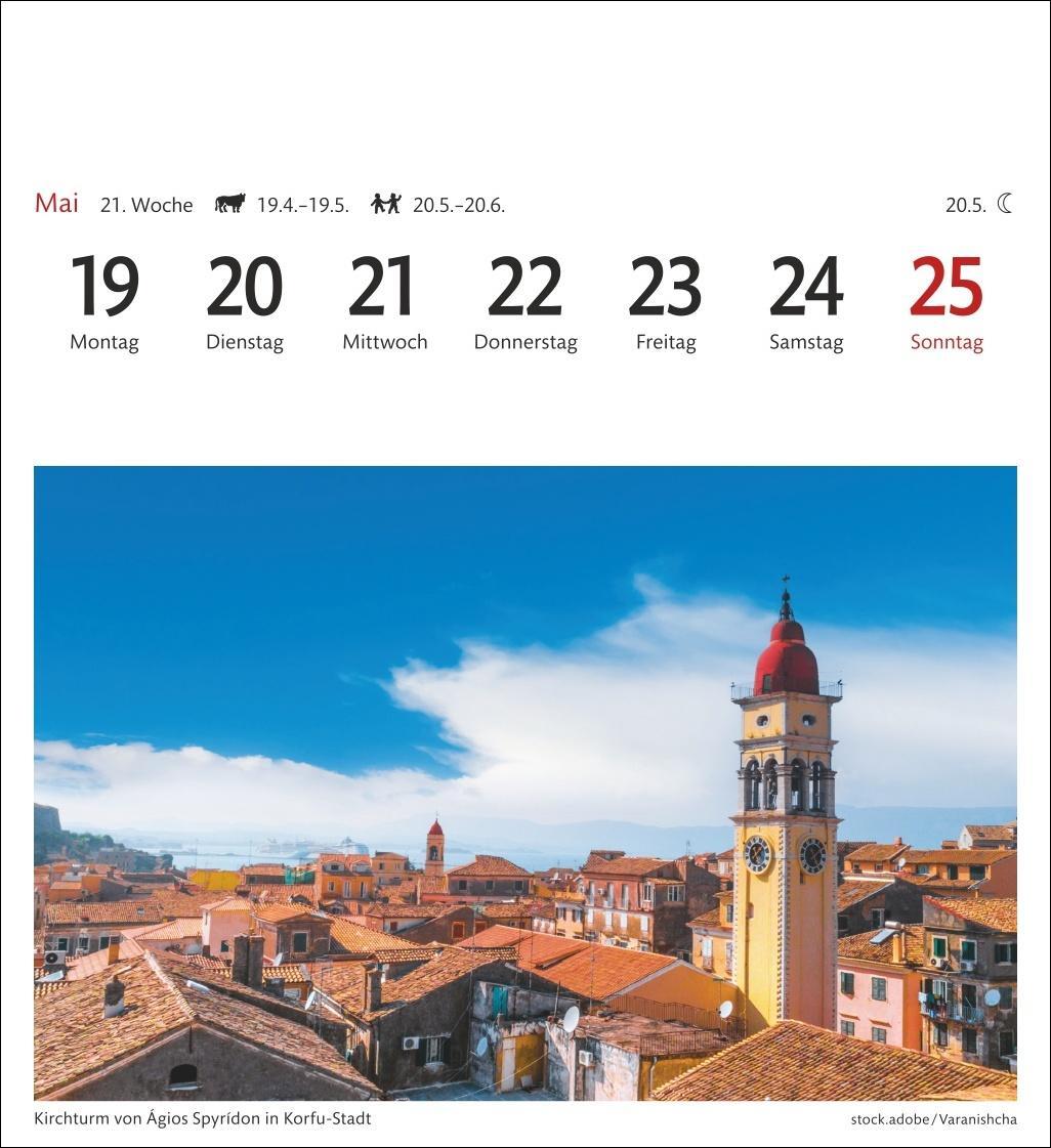 Bild: 9783840033360 | Griechische Inseln Sehnsuchtskalender 2025 - Wochenkalender mit 53...