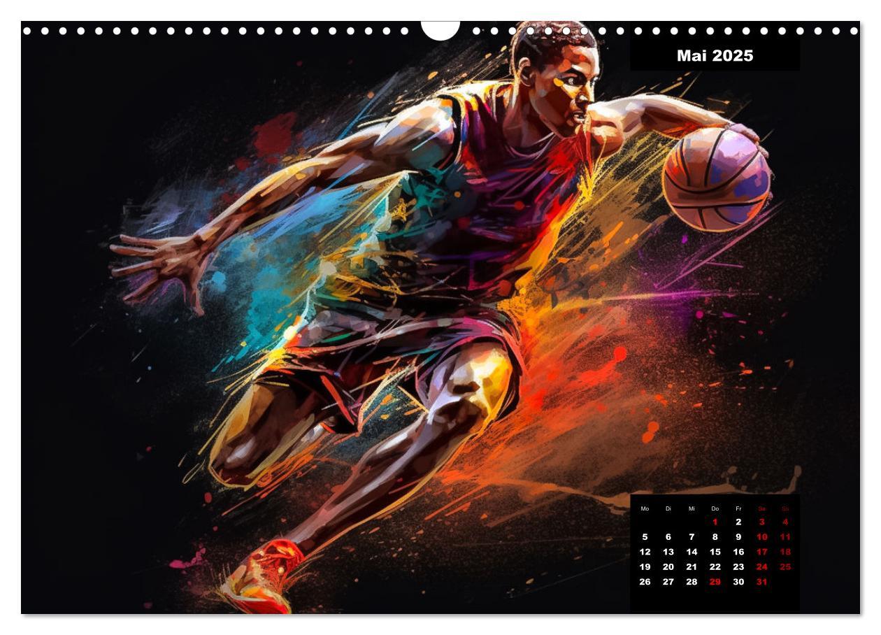 Bild: 9783383904974 | Faszination Basketball (Wandkalender 2025 DIN A3 quer), CALVENDO...