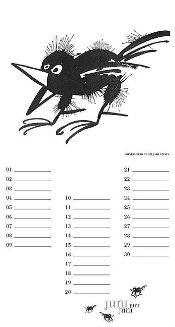 Bild: 9783861920984 | Raben | Immerwährender Geburtstagskalender | Andrej Sherbinin | XIII